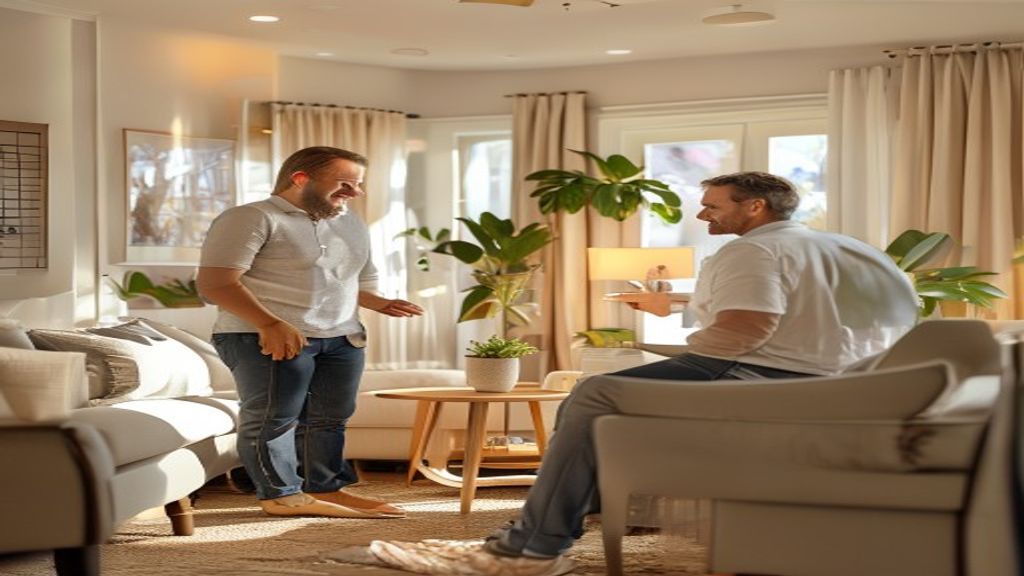 Professional real estate agent showcasing modern residential property for sale